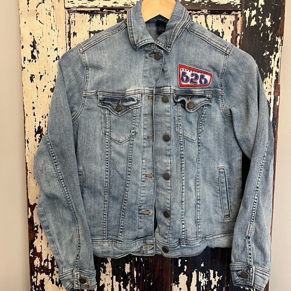 Women’s Disney Lilo & Stitch Denim Patch Jacket.‎ Size XS. Disney Movies.